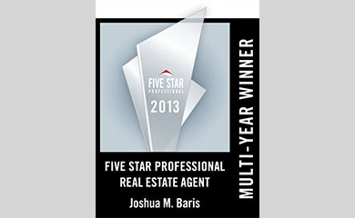 2 Year Winner FIVESTAR® Real Estate Agent Award- NJ Monthly Magazine – Top NJ Real Estate Agents