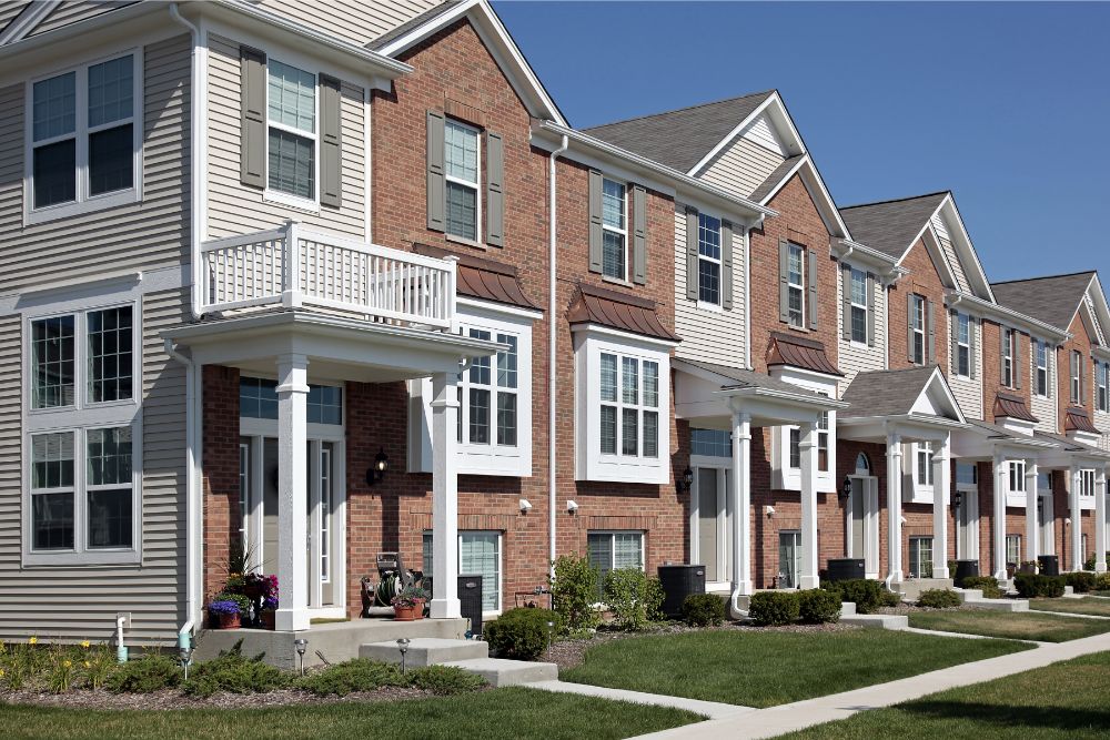 Row of townhouses