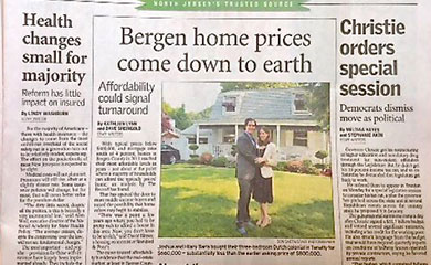 front page news home prices coming down